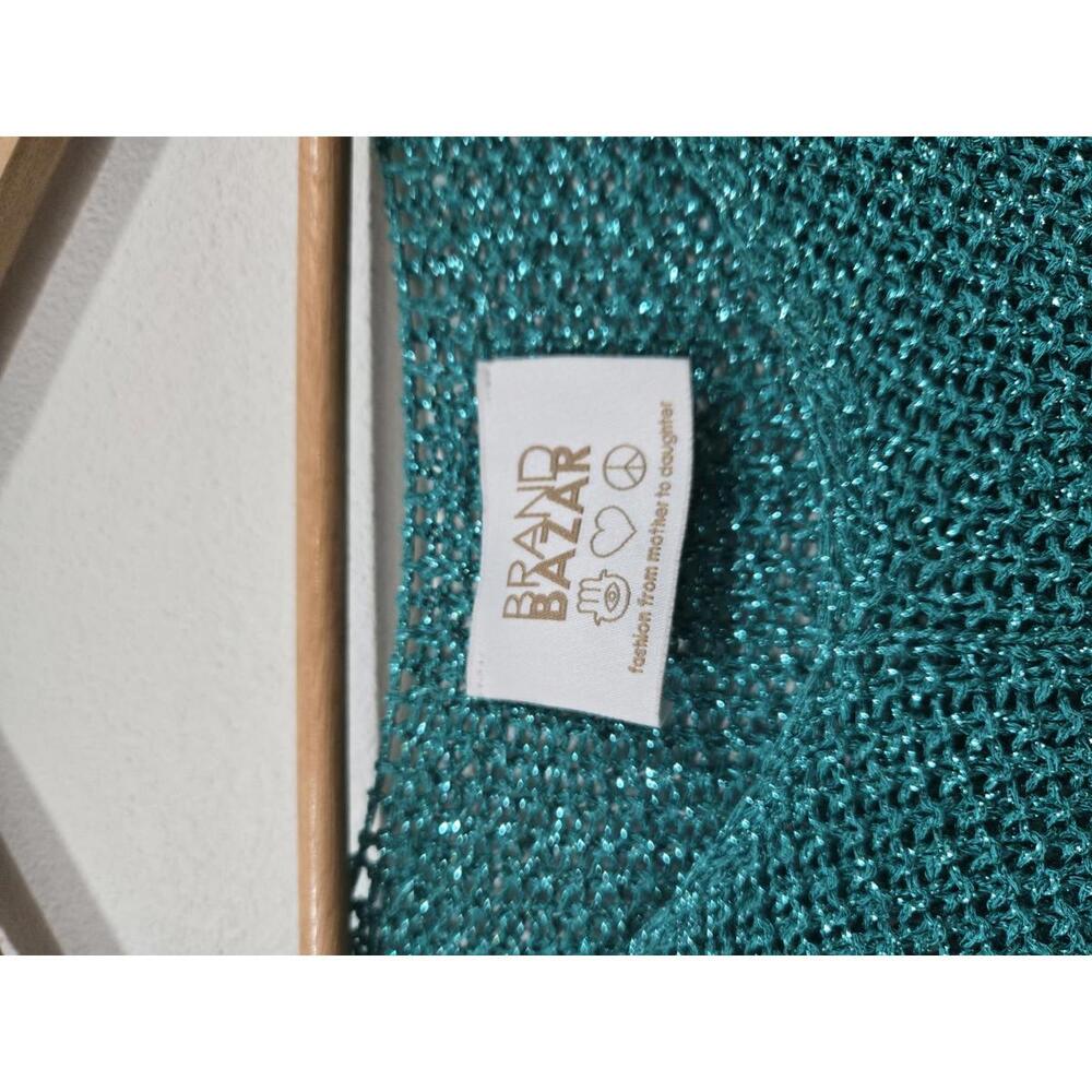 Brand Bazar Natacha Aqua Knit Sweater size medium - Picture 2 of 5
